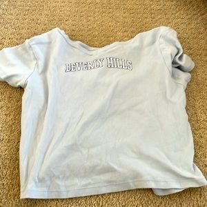 Forever 21 baby blue Beverly Hills Crop Top/ Tank